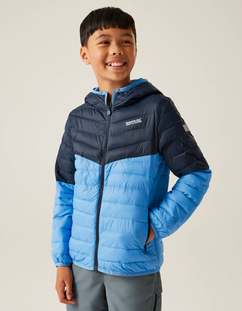 Kids Hooded Jacket Hillpack iii Zip blue UK Size