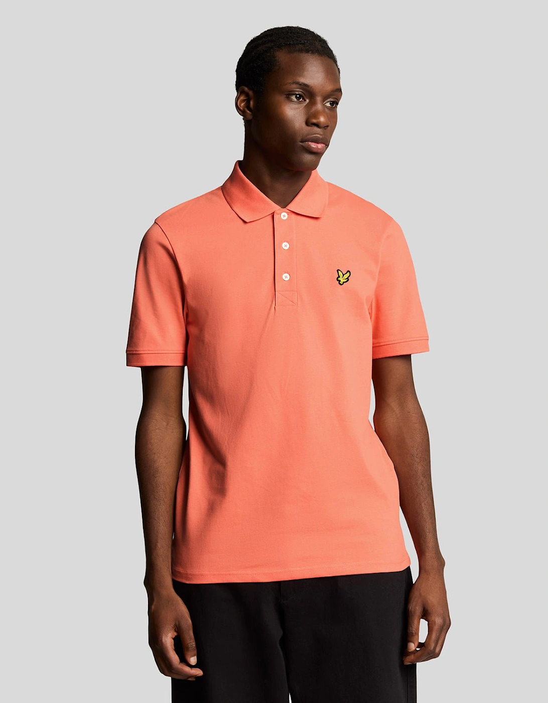 Lyle And Scott Men's Plain Polo Shirt - Orange - Size: 42/Regular