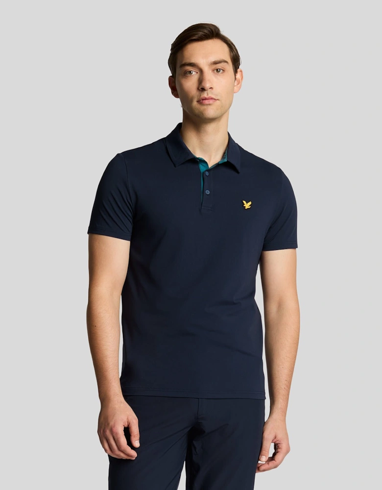 Golf Contrast Placket Polo Shirt