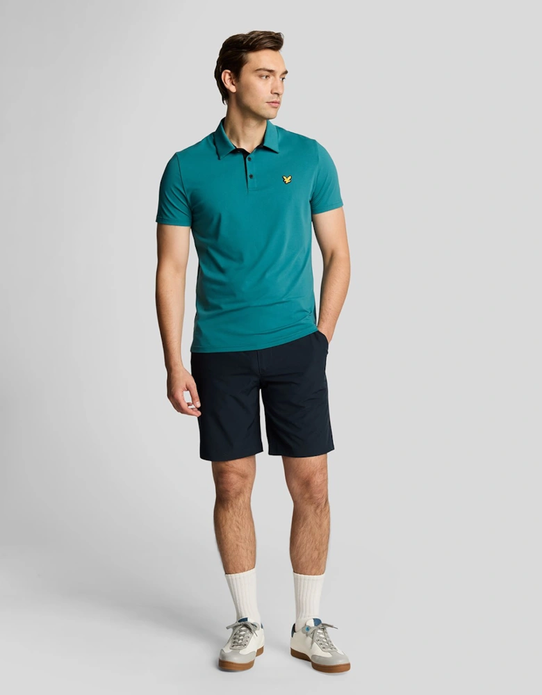 Golf Contrast Placket Polo Shirt