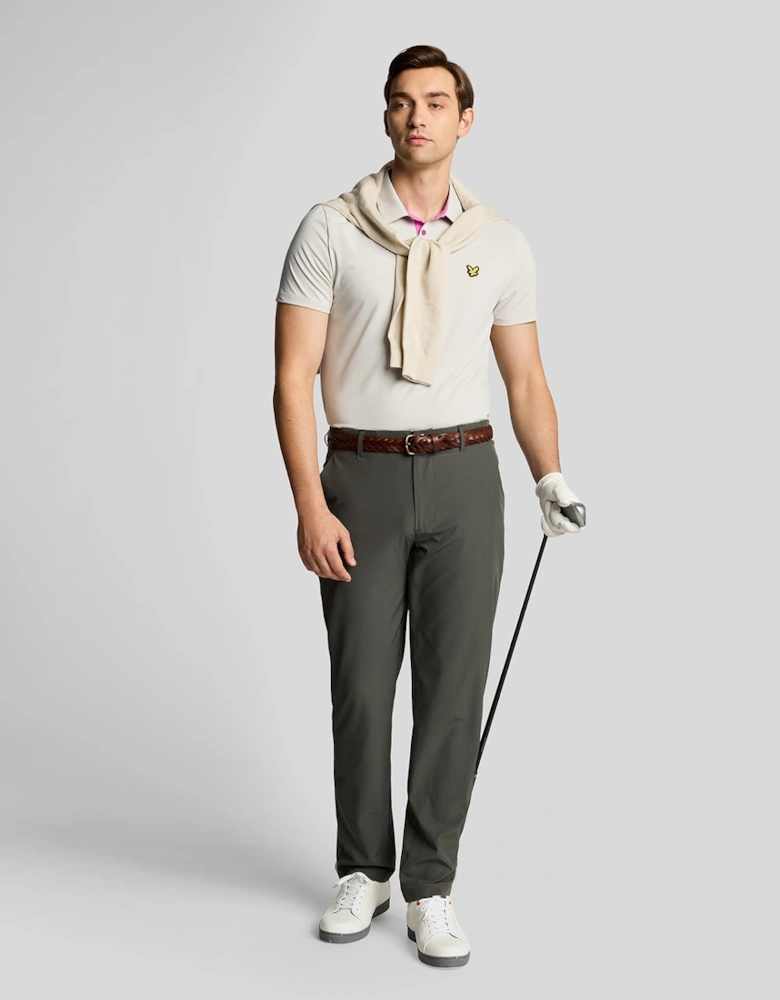 Golf Contrast Placket Polo Shirt