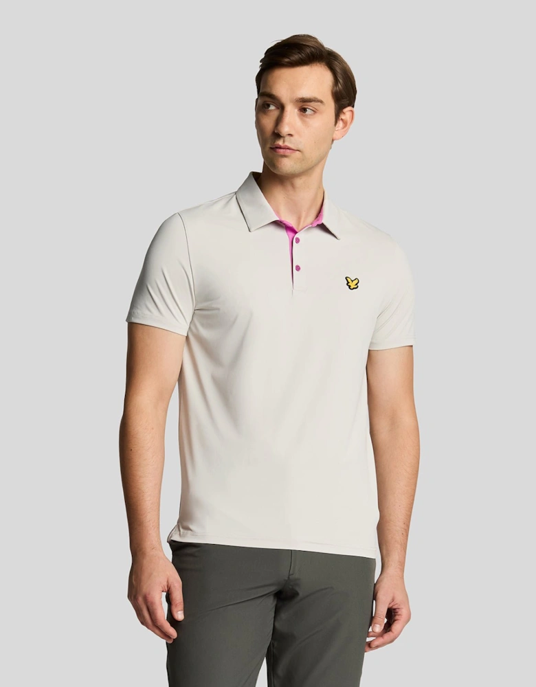 Golf Contrast Placket Polo Shirt