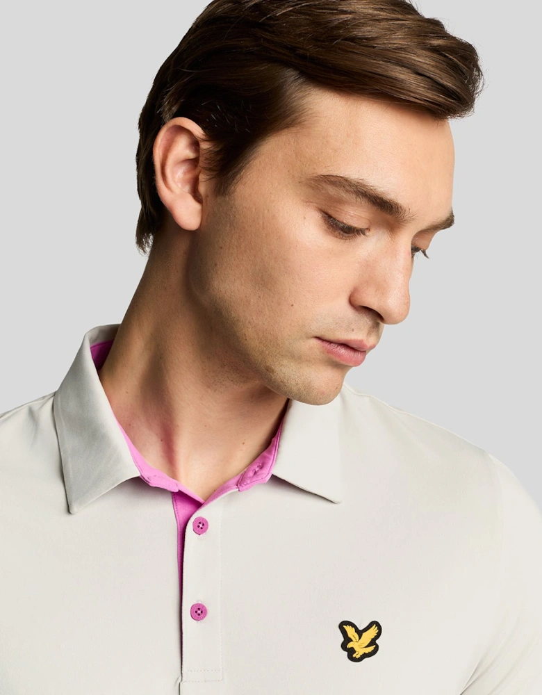 Golf Contrast Placket Polo Shirt