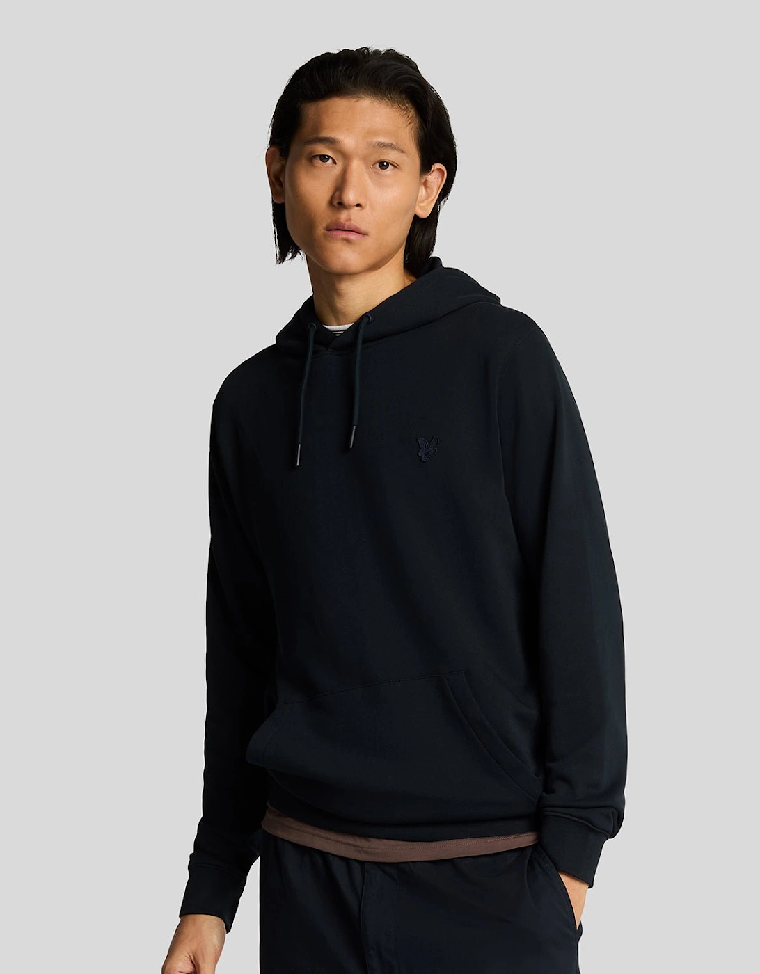 Lyle And Scott Men's Black Superfine Cotton Loopback Hoodie  40 L