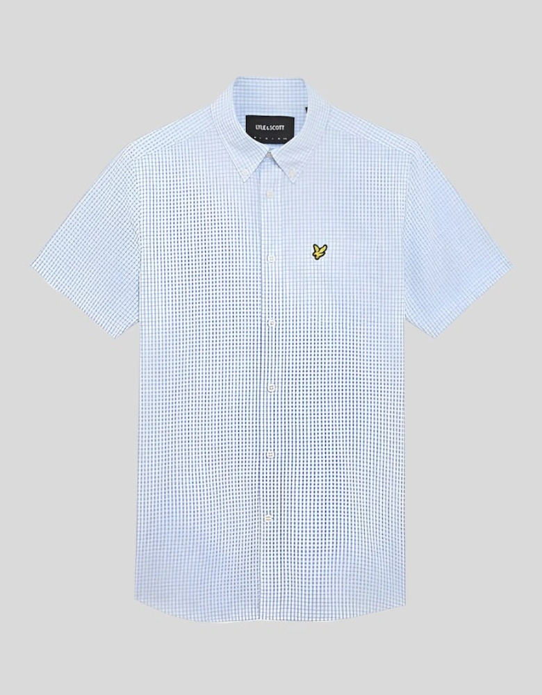 Short Sleeve Slim Fit Gingham Shirt