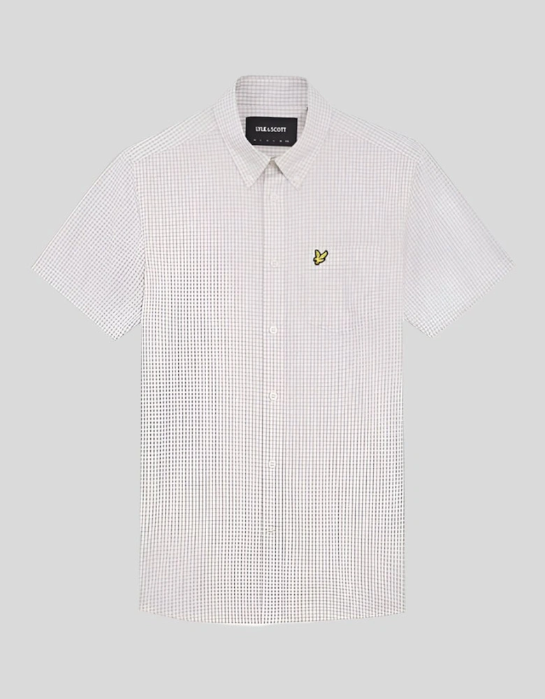 Short Sleeve Slim Fit Gingham Shirt