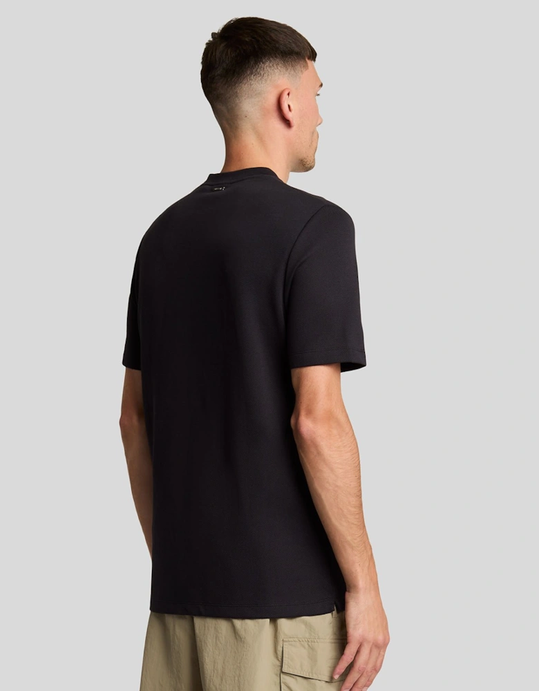 Twill Texture Crew Neck T-Shirt