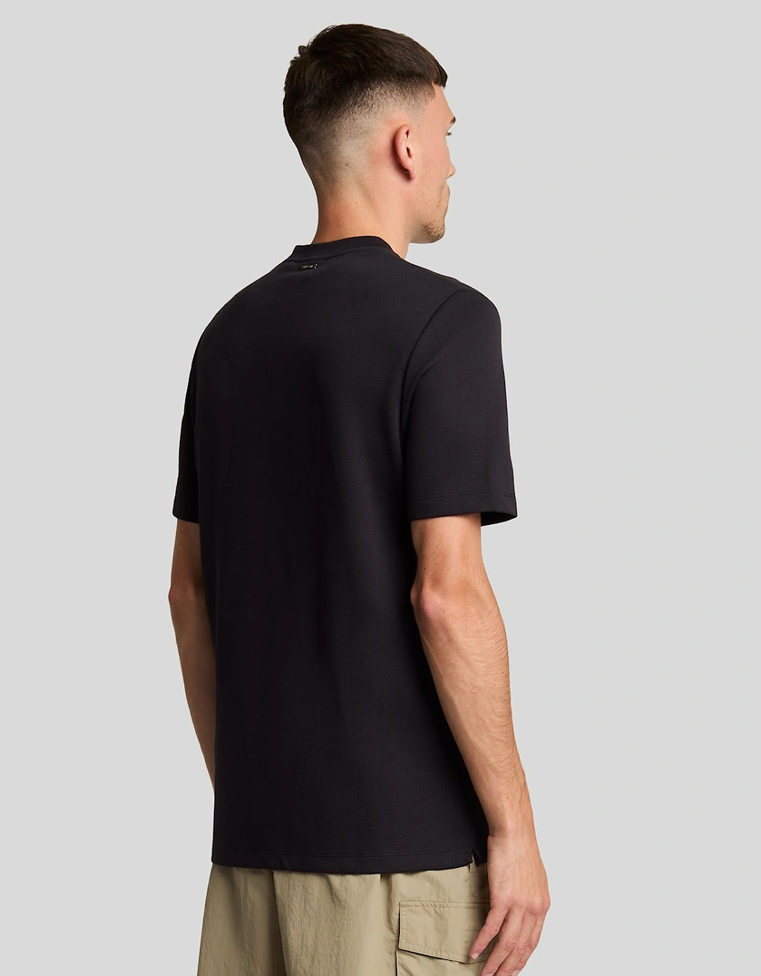 Twill Texture Crew Neck T-Shirt