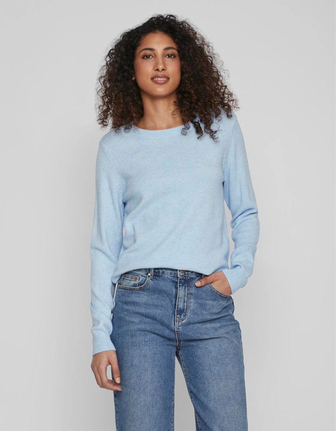 Viril O-Neck Long Sleeve Knit Top Kentucky Blue, 7 of 6