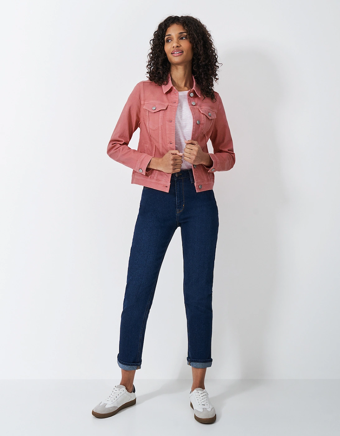 Women's Denim Western Jacket Flamingo Pink