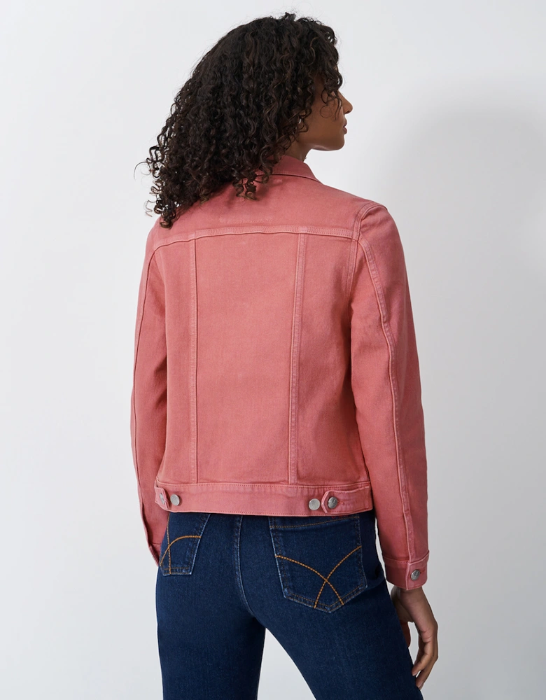 Women's Denim Western Jacket Flamingo Pink