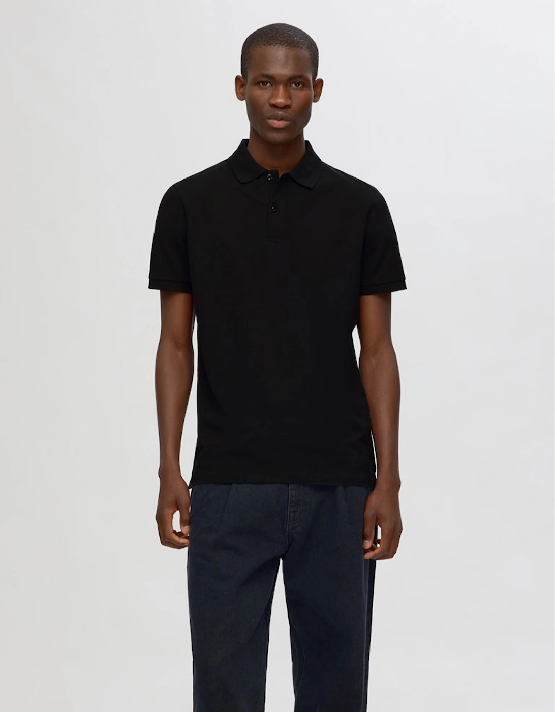 Homme Slim-Atlas Short Sleeve Polo Black, 7 of 6