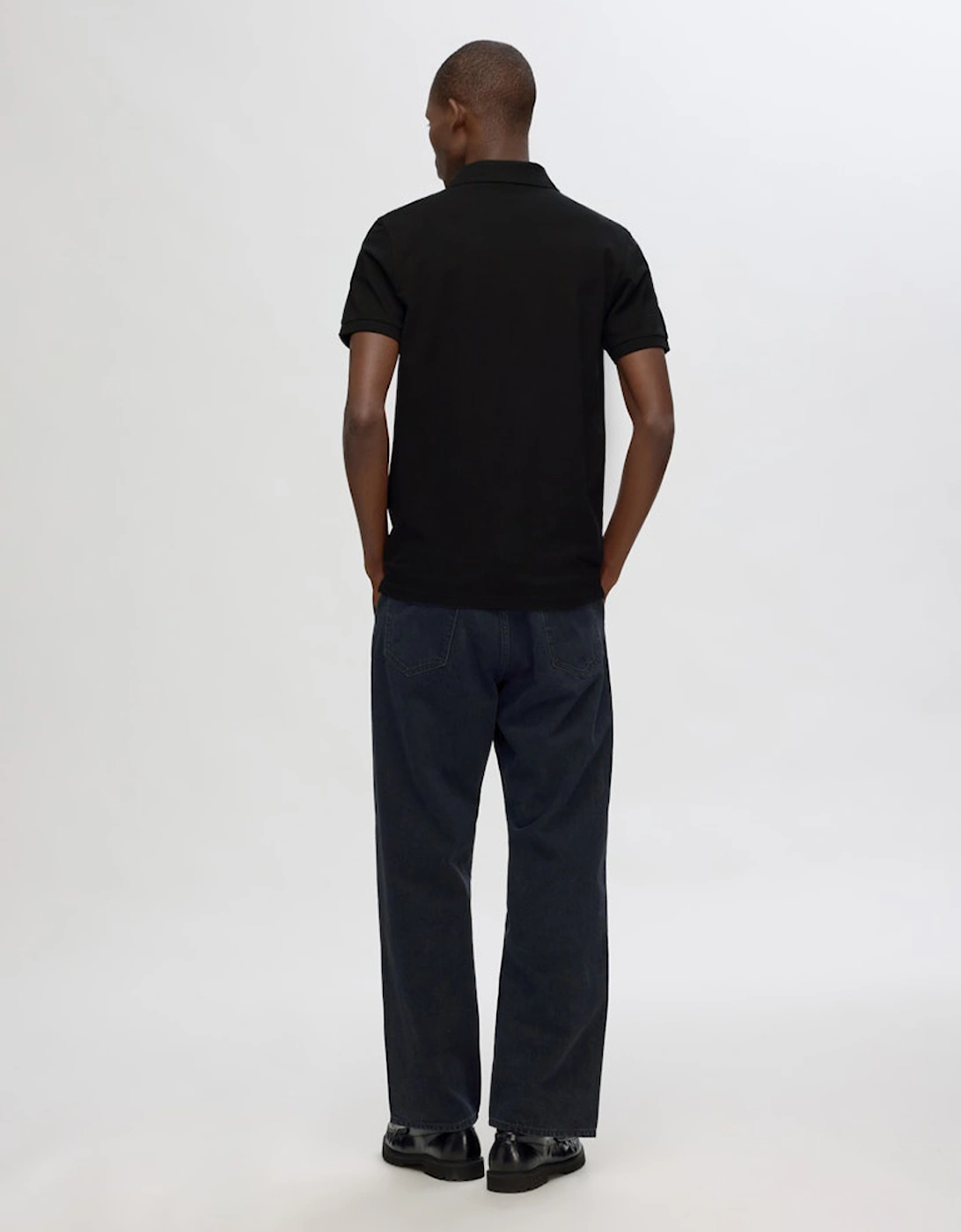 Homme Slim-Atlas Short Sleeve Polo Black