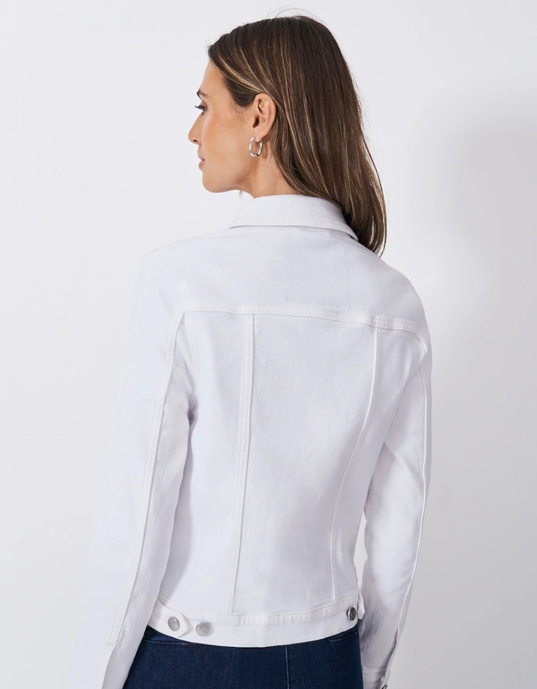 Women's Denim Western Jacket White