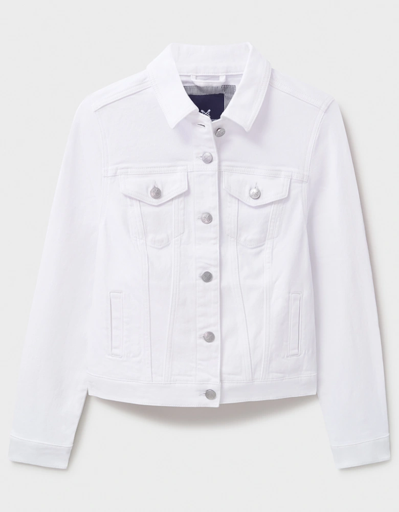 Women's Denim Western Jacket White