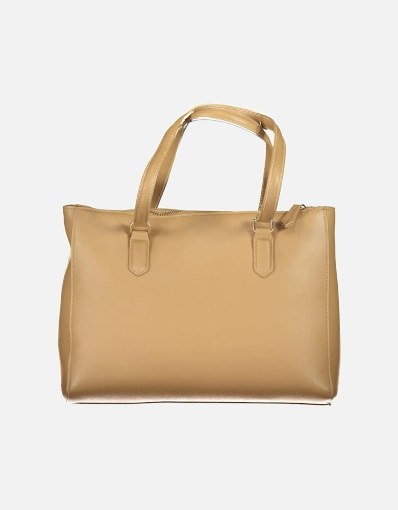 Beige Polyethylene Handbag Women