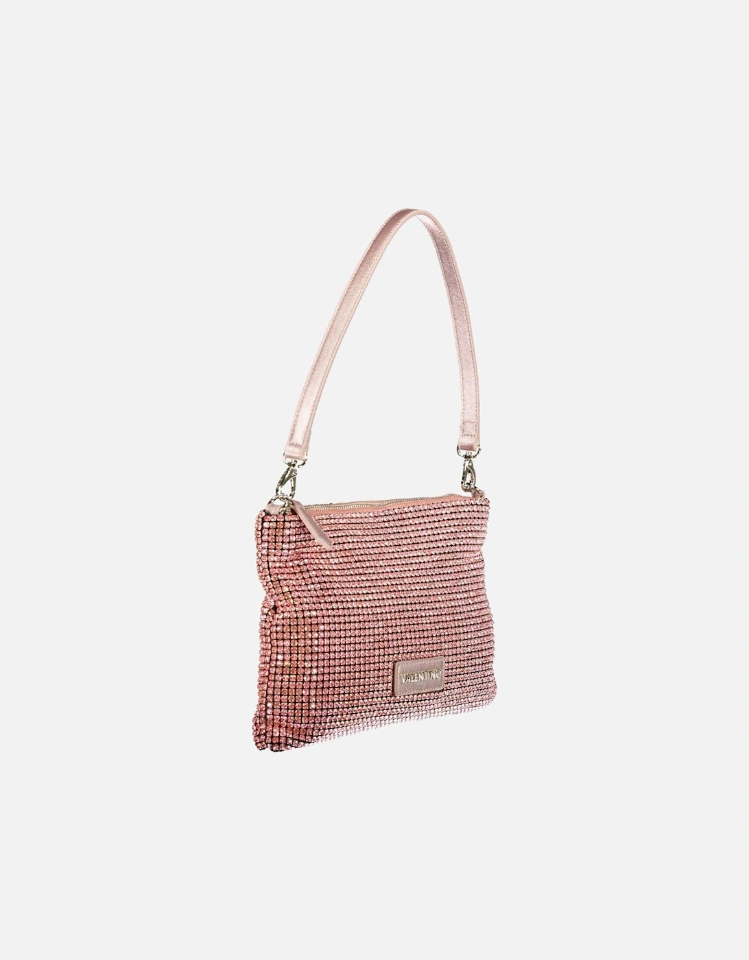 Pink Polyester Handbag Women