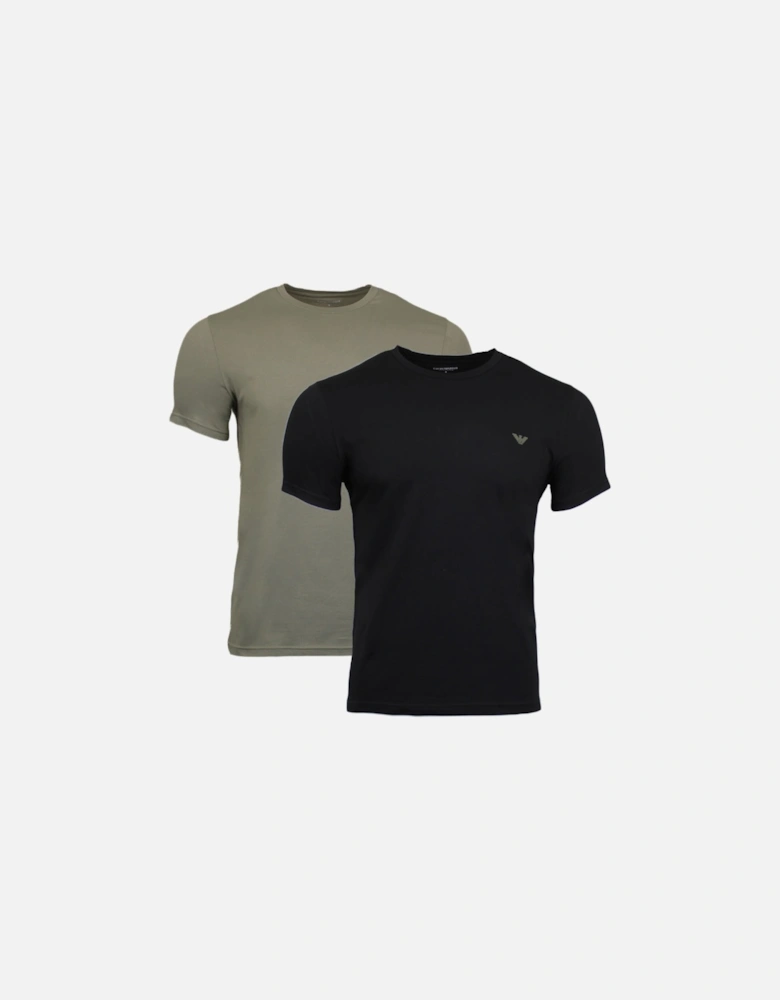 2-Pack Endurance Crew-Neck T-Shirts, Vetiver/Black