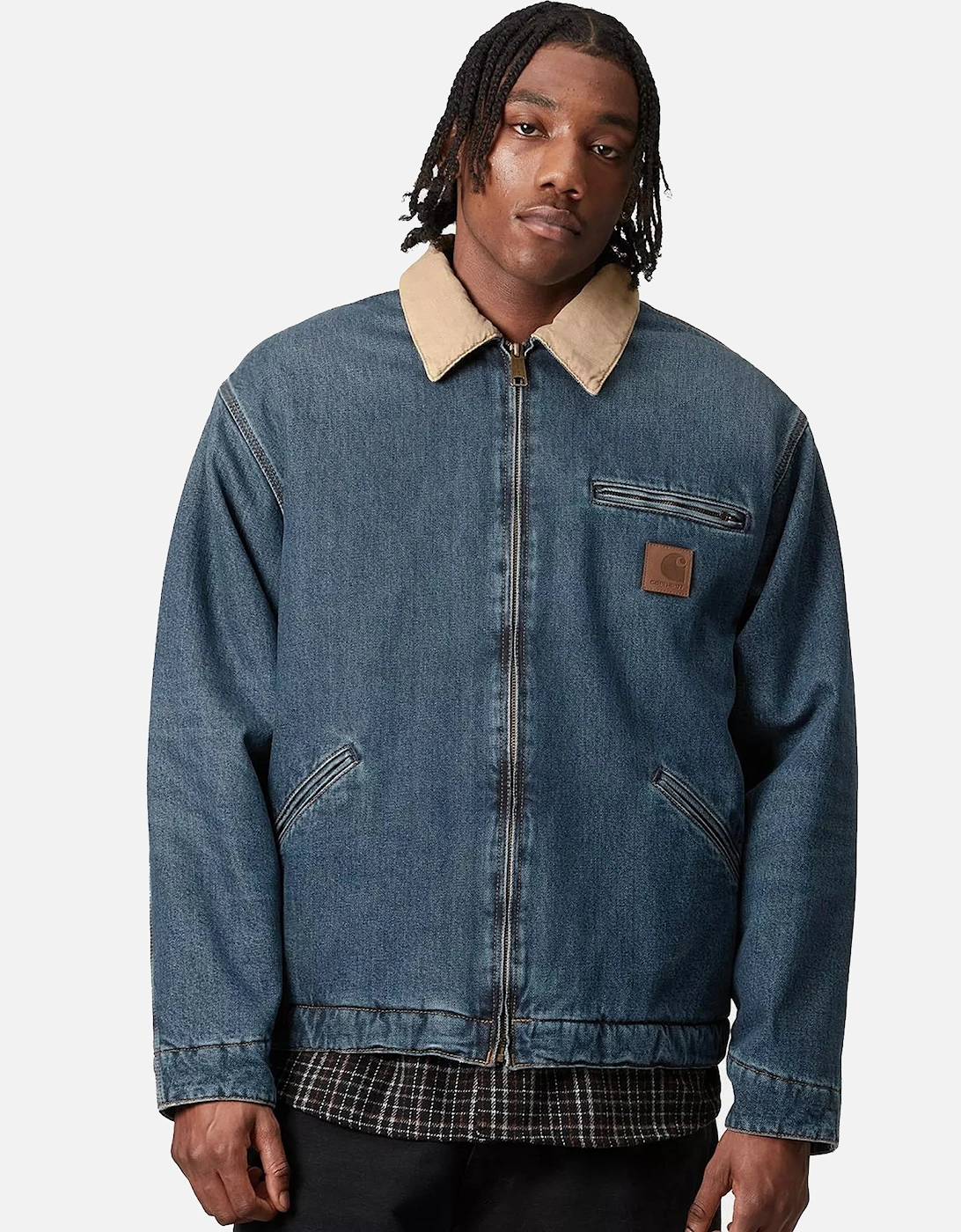 OG Detroit Jacket Blue/Dusty H Brown Worn Used Wash