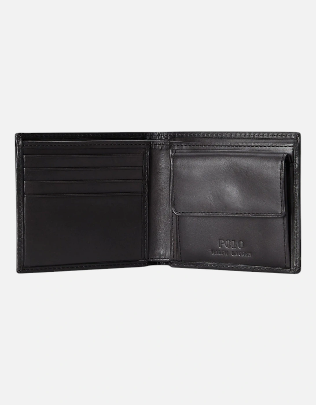 POLO Mens Wallets Genuine Leather Card Holder Bifold Gift Black New