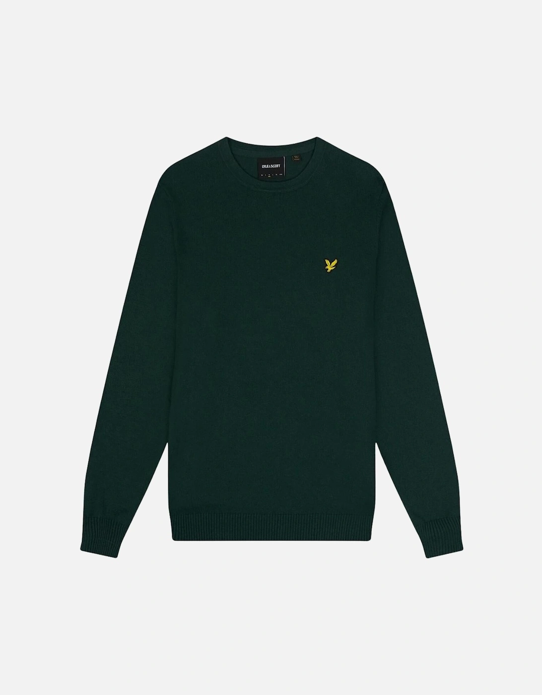 Lyle & Scott Cotton Merino Dark Green Pull-over Jumper, 2 of 1