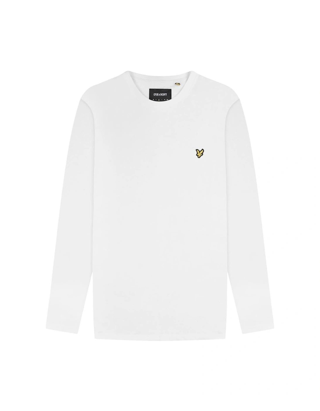 Men's Lyle & Scott Branded White Long Sleeve T-Shirt - Size: 38