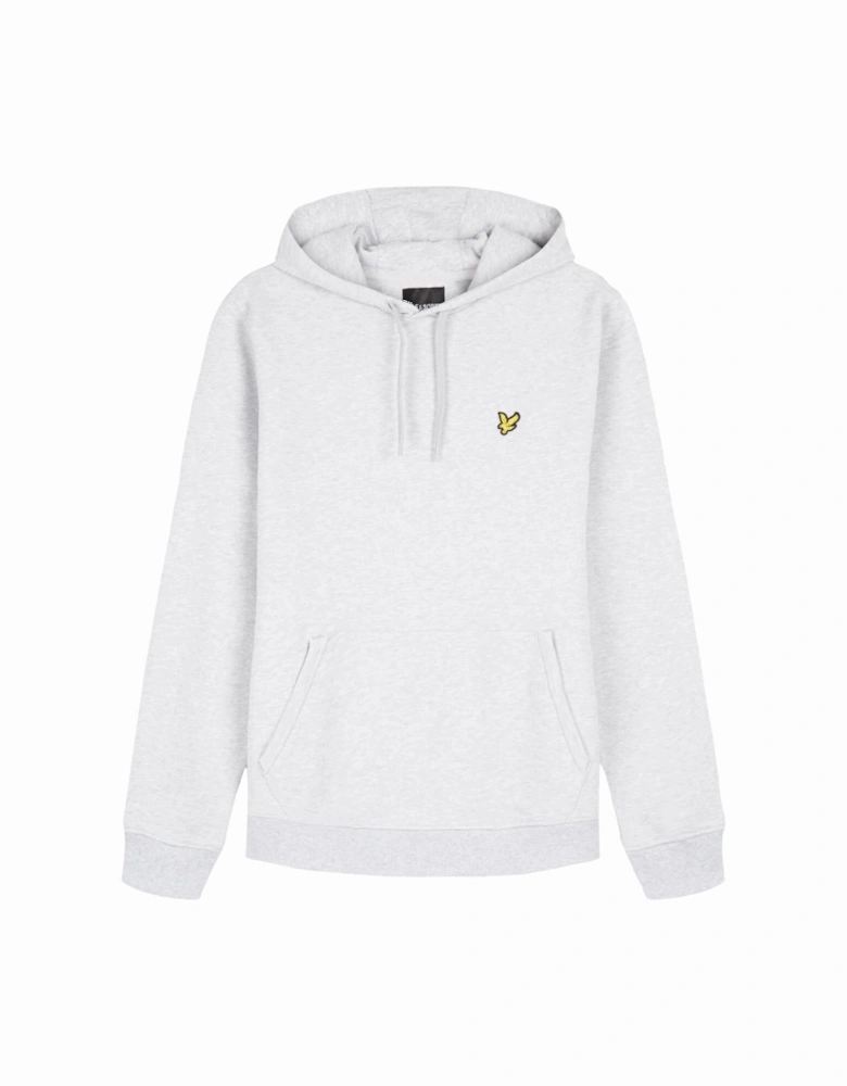 Lyle & Scott Branded Light Grey Marl Pull-over Hoodie