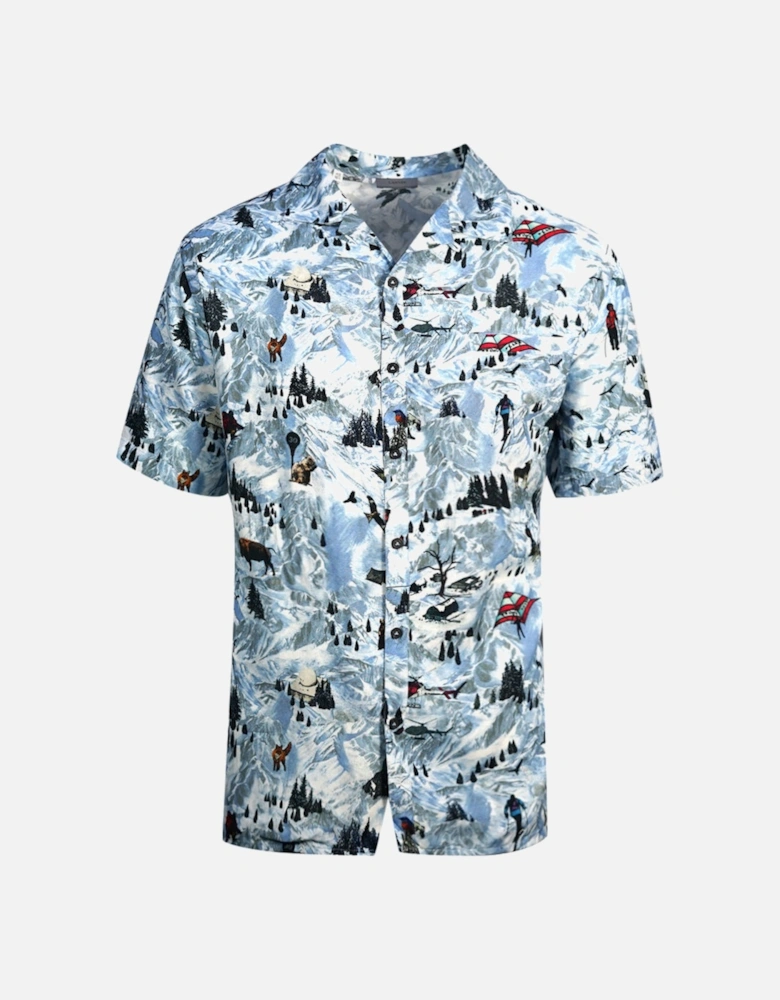 Alpine Print Sky Blue Shirt