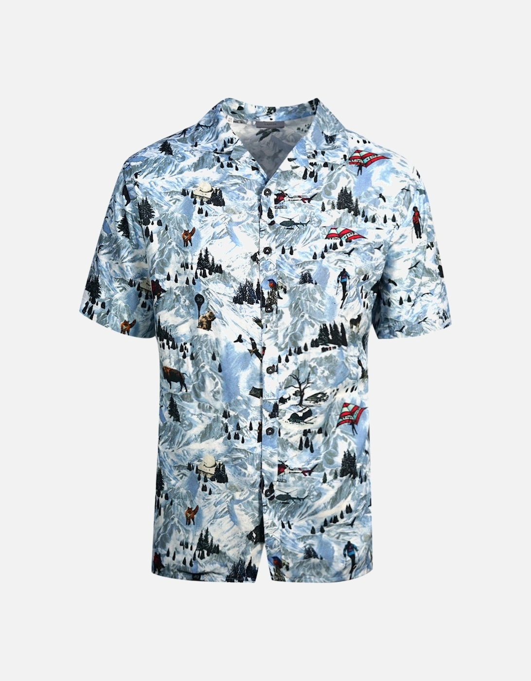 Alpine Print Sky Blue Shirt, 3 of 2