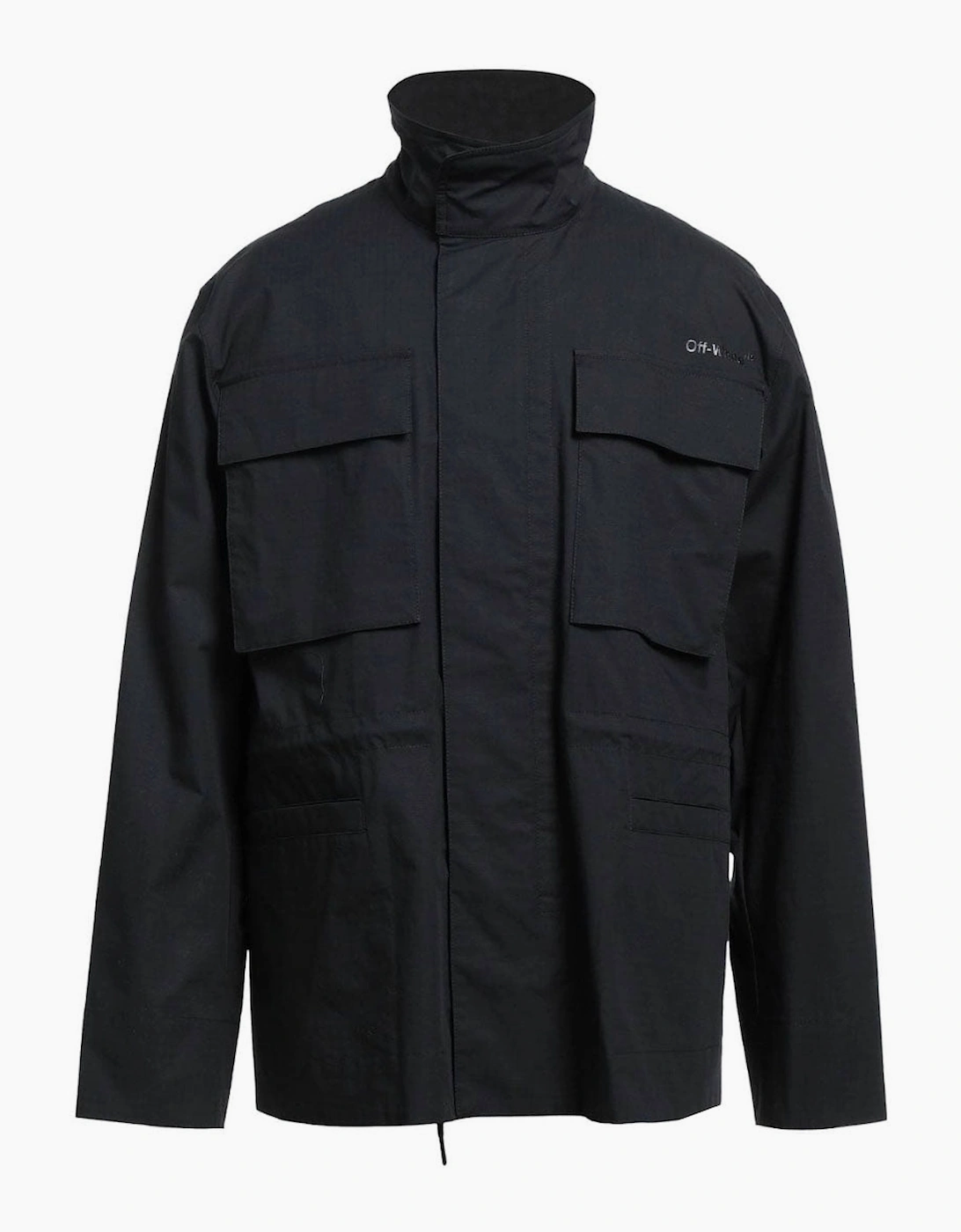 Men's Off-White Diag Tab Black Field Jacket - Black/Black - Size: 40/Regular