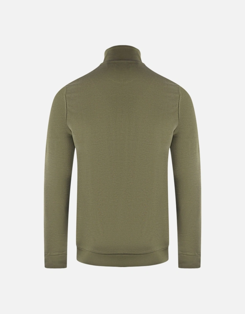 Lyle & Scott Golden Eagle Chest Logo Green Zip-Up Jumper