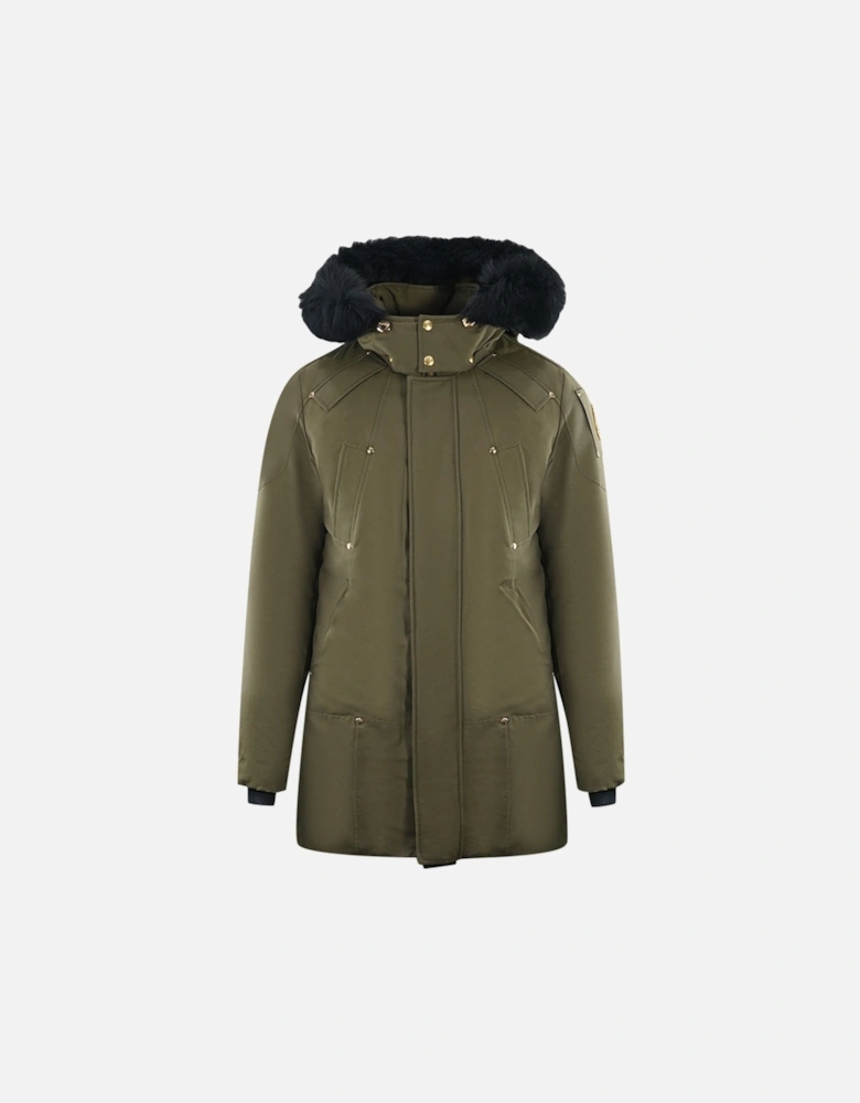 Stage Lake Black Trim Green Parka Down Jacket