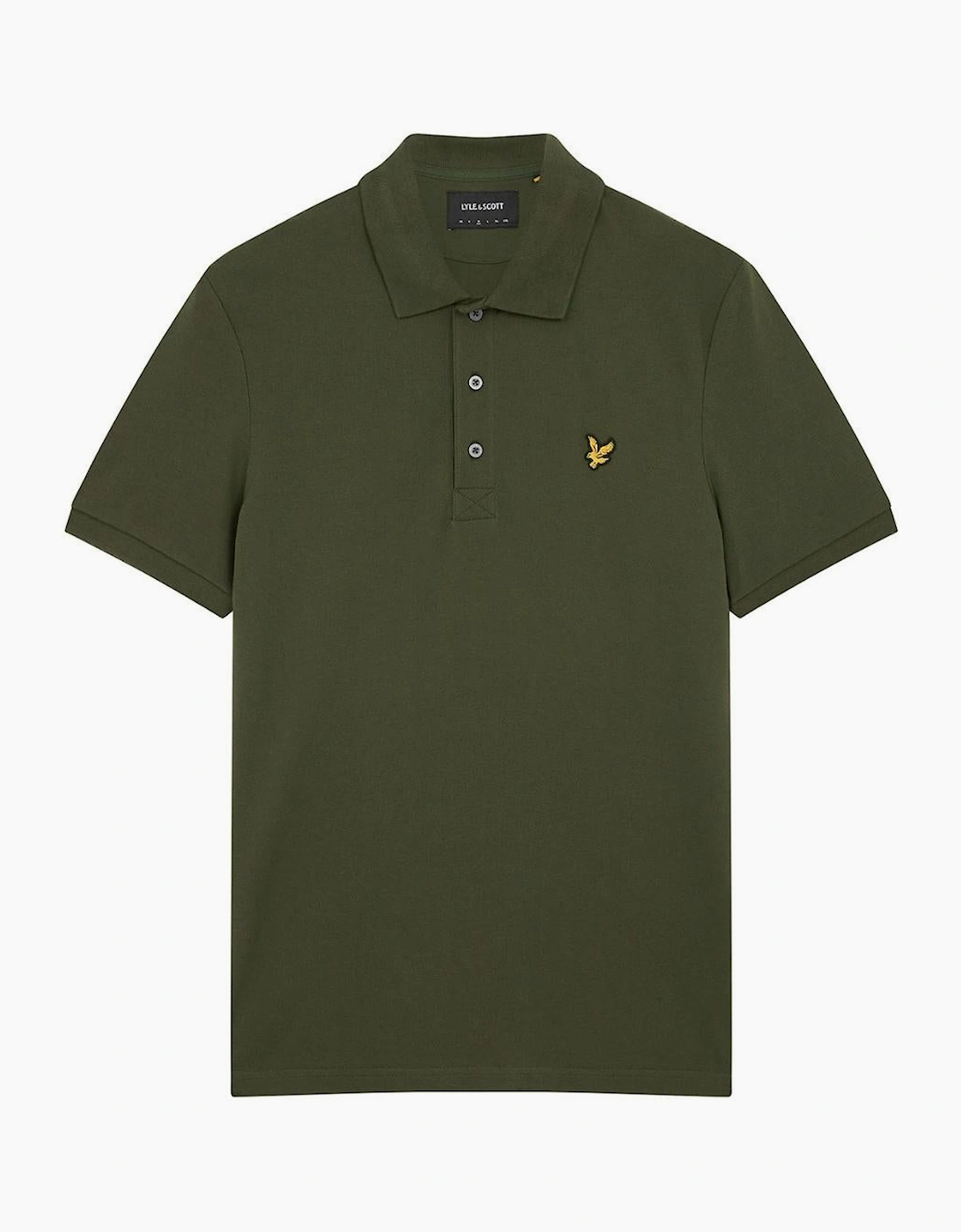 Lyle And Scott Men's Tan Lyle & Scott Branded Chest Logo Olive Polo Shirt - : 40/Regular L