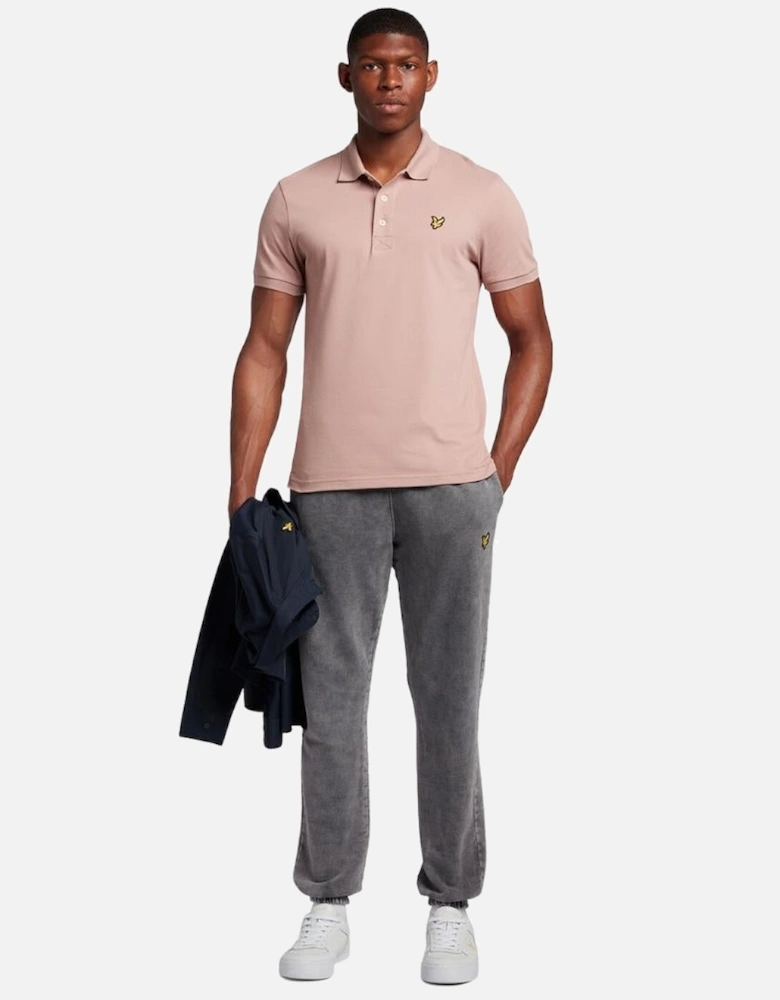 Lyle & Scott Branded Chest Logo Mauve Dusk Polo Shirt