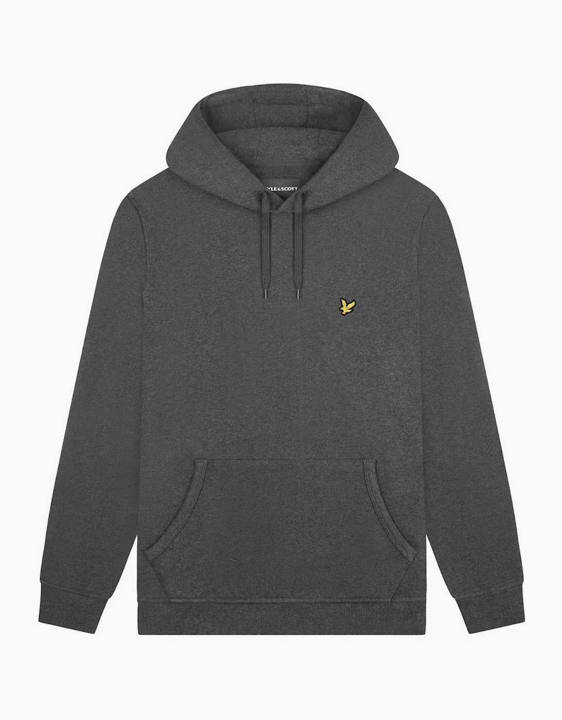 Lyle And Scott Men's Black Lyle & Scott Branded Charcoal Marl Pull-Over Hoodie  38 M