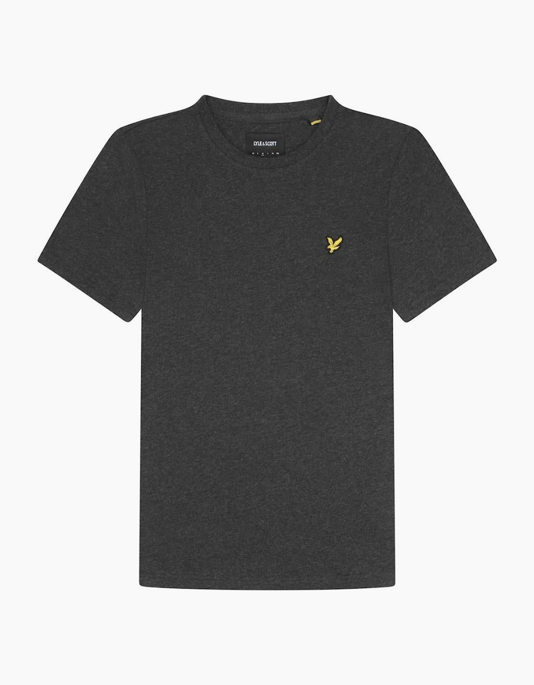 Lyle And Scott Men's Black Lyle & Scott Branded Chest Logo Charcoal Marl T-Shirt  36 S