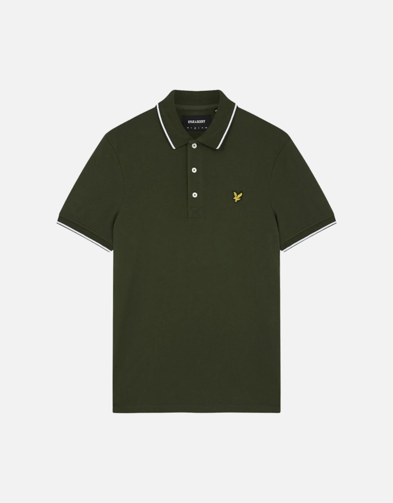 Lyle & Scott Tipped Olive Polo Shirt