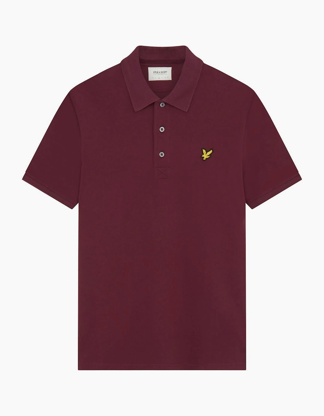 Lyle And Scott Men's Red Lyle & Scott Branded Chest Logo Burgundy Polo Shirt - : 40/Regular L