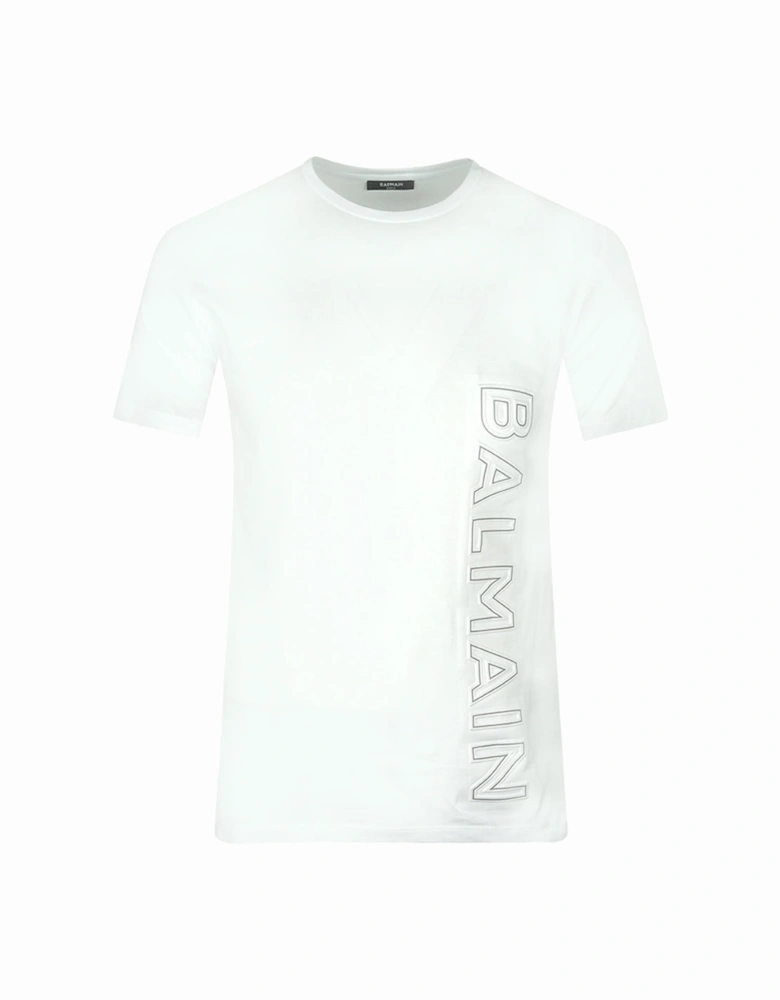 Brand Embossed Logo White T-Shirt