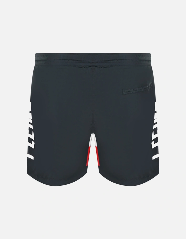 Diag Logo Long Black Swim Shorts