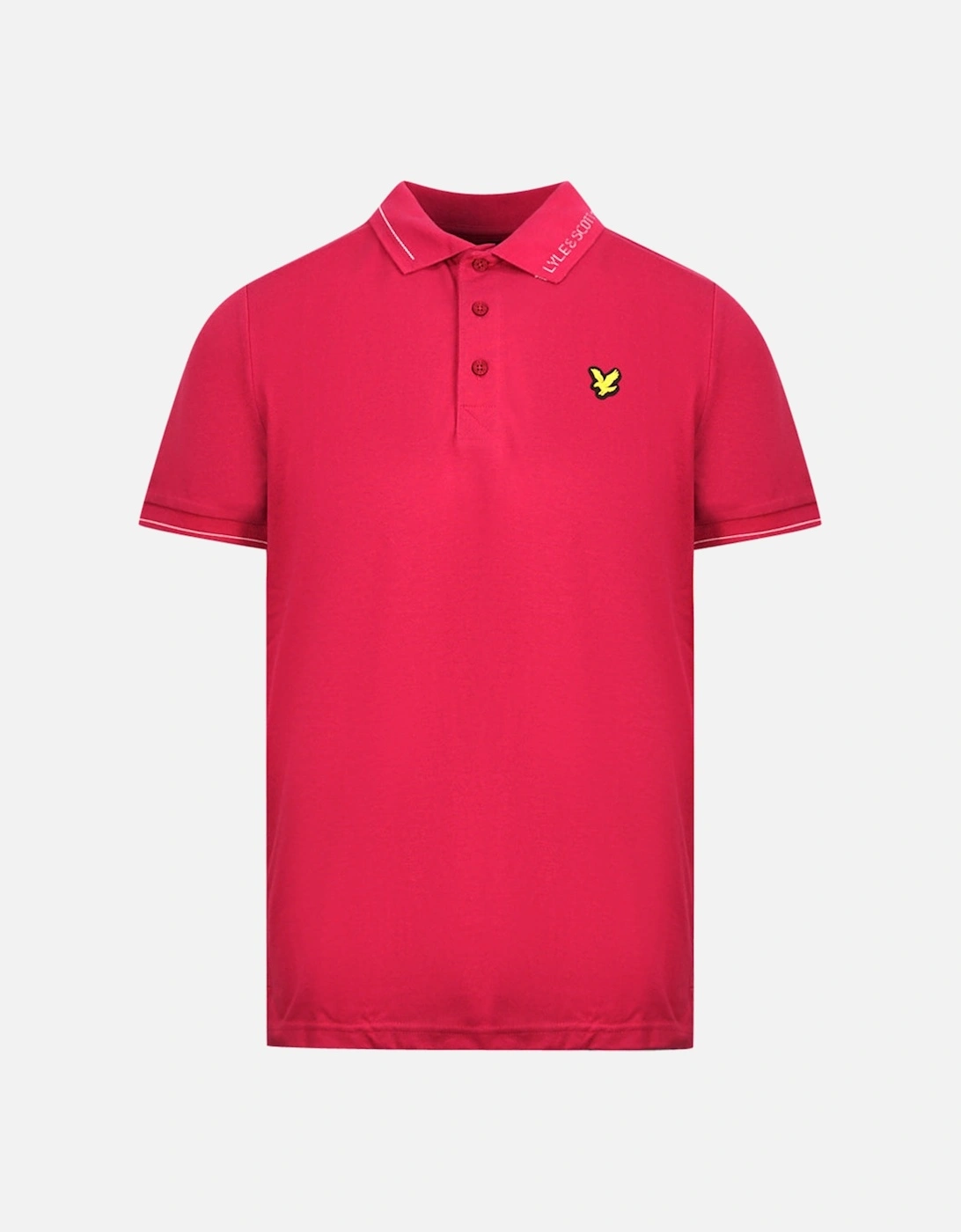 Lyle & Scott Cranberry Branded Collar Polo Shirt, 3 of 2