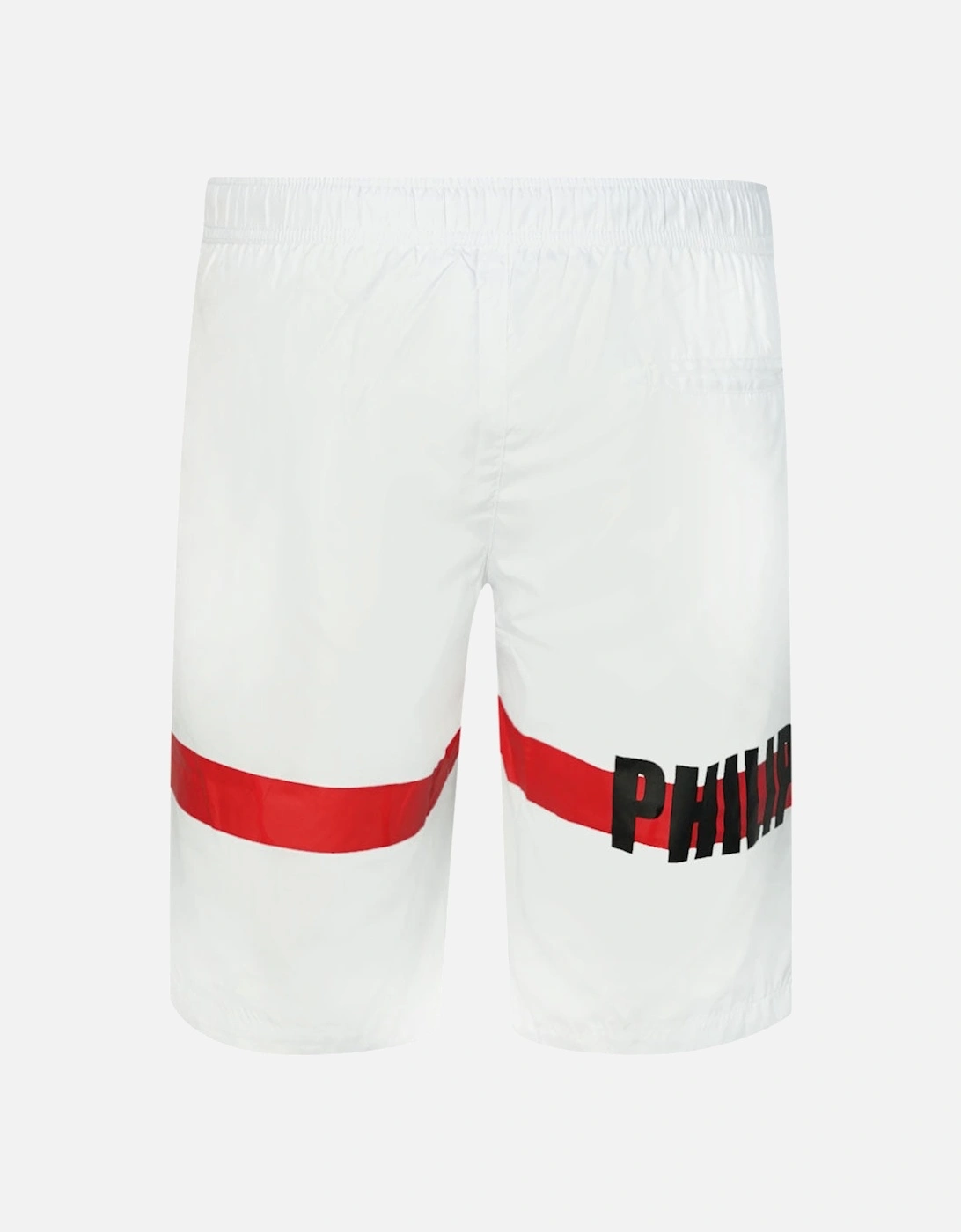 TM Skull And Bones White Swim Shorts