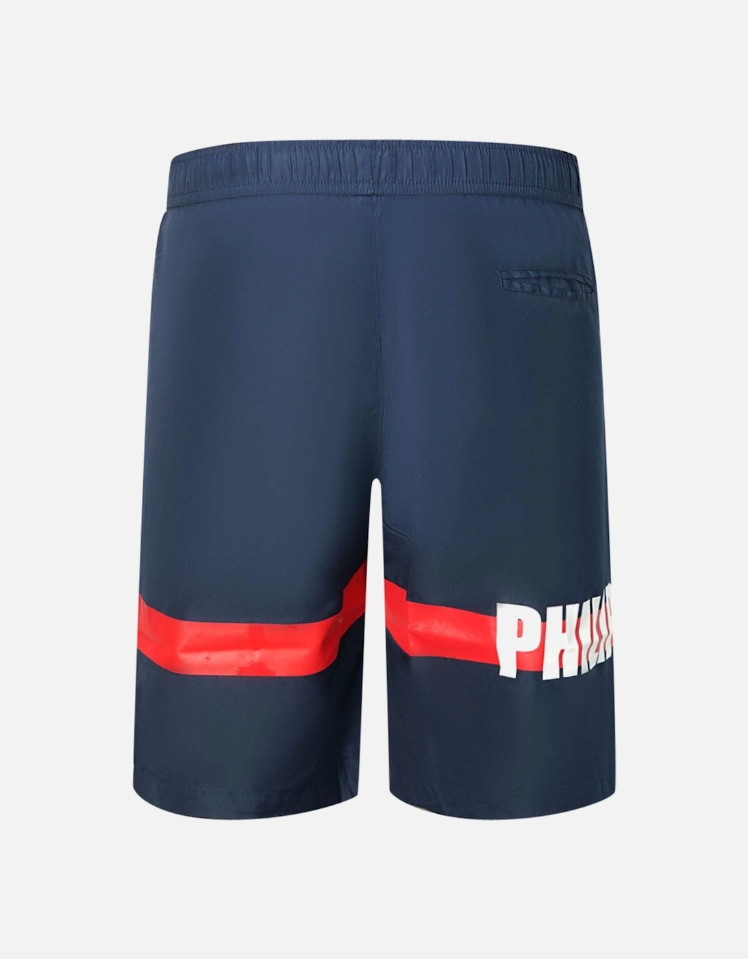 TM Skull And Bones Navy Swim Shorts