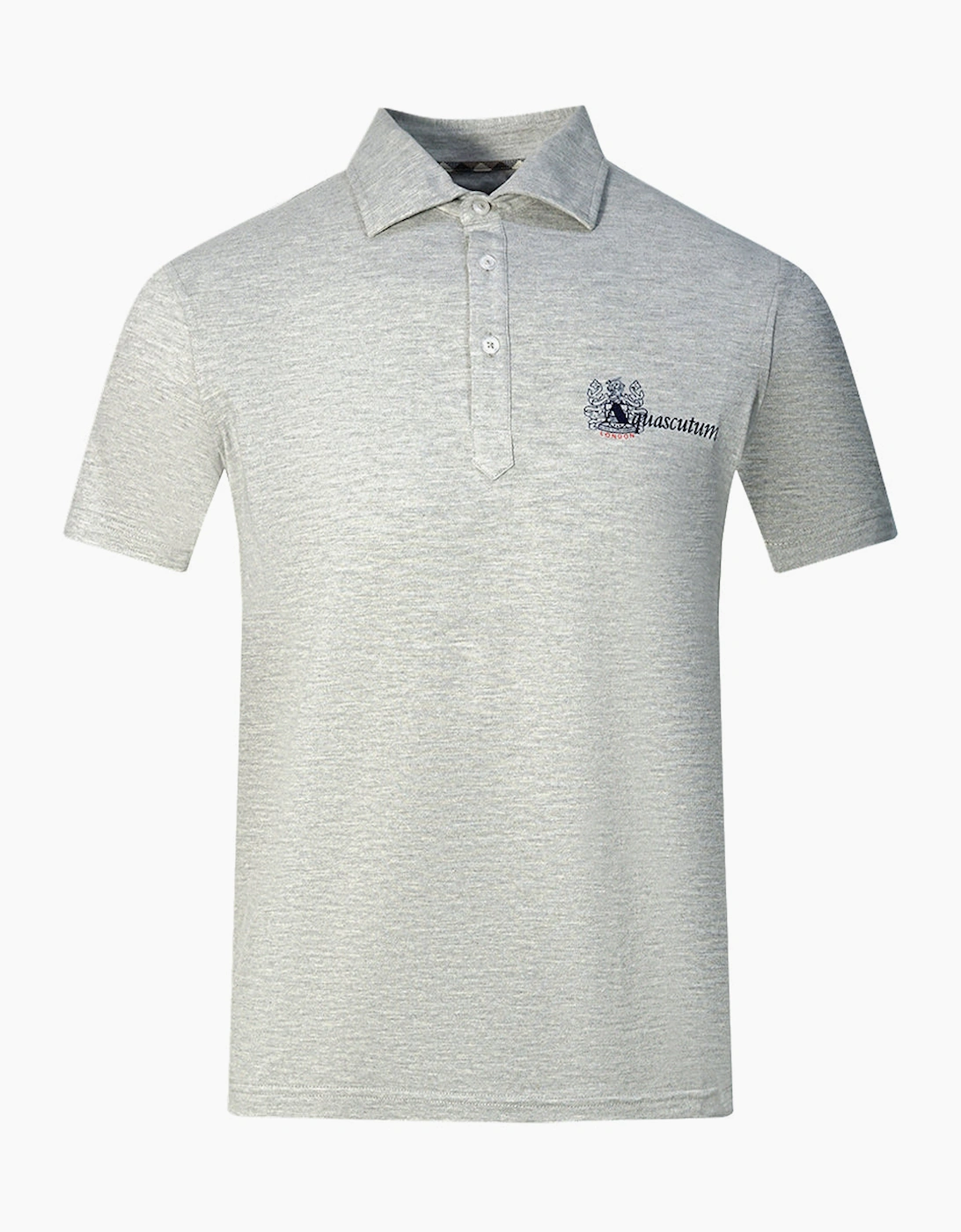 Men's Aquascutum Aldis Brand London Logo Grey Polo Shirt - Size: 38
