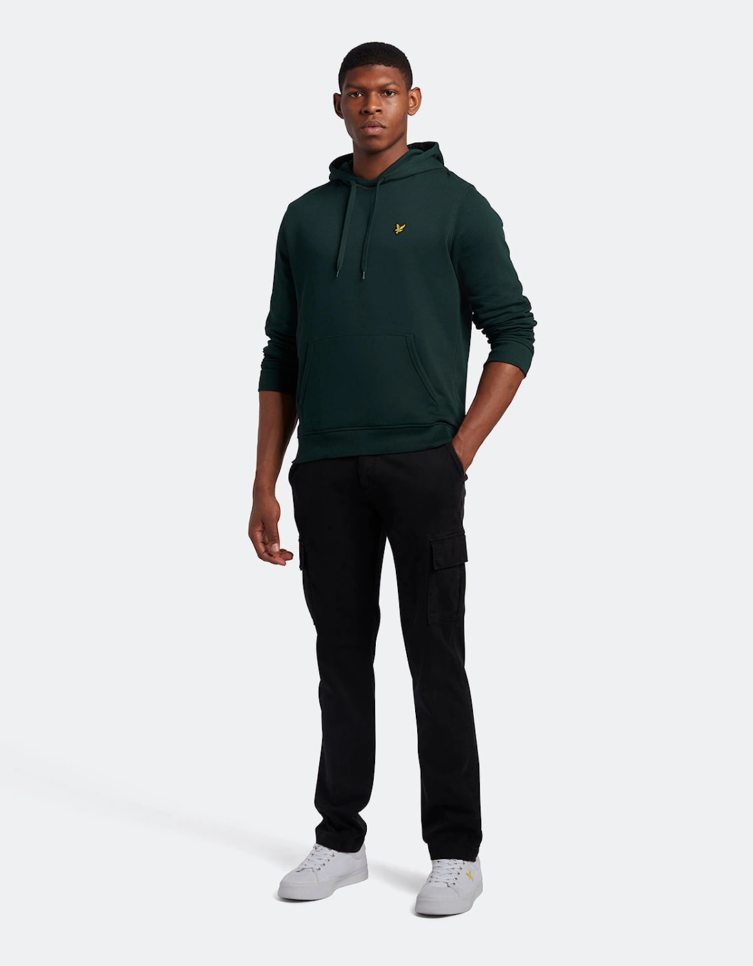 Lyle & Scott Branded Dark Green Pull-over Hoodie