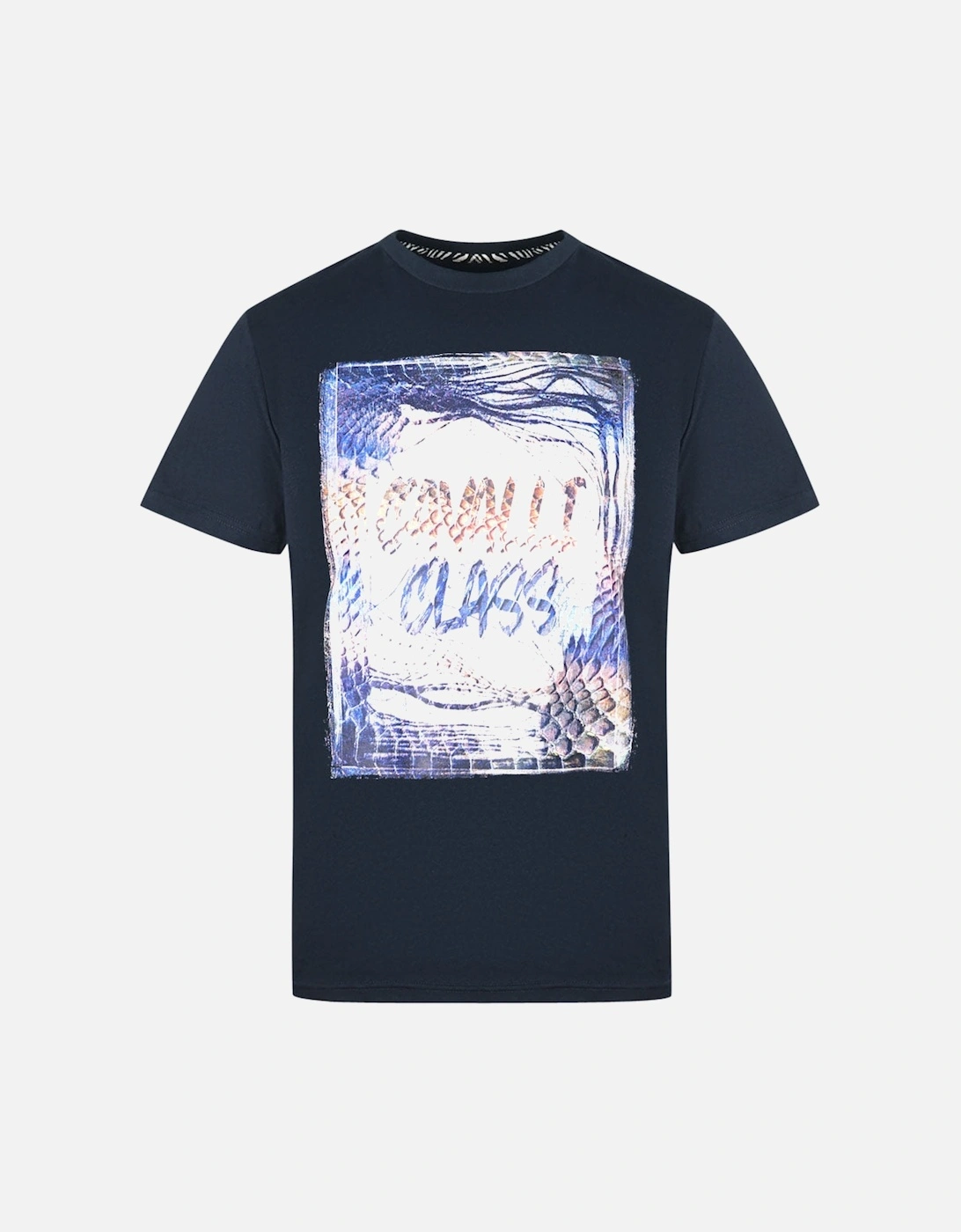 Cavalli Class Box Logo Navy Blue T-Shirt, 3 of 2