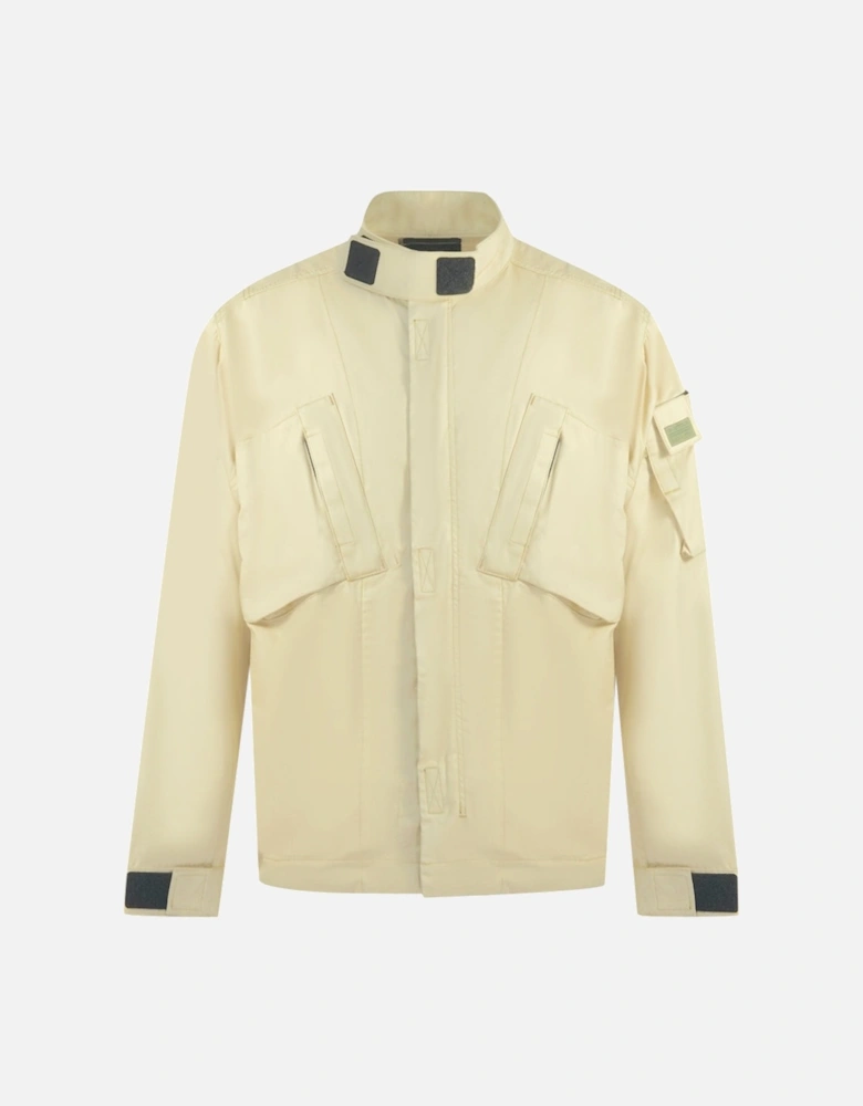 Sporty Slanted Pocket Khaki Jacket