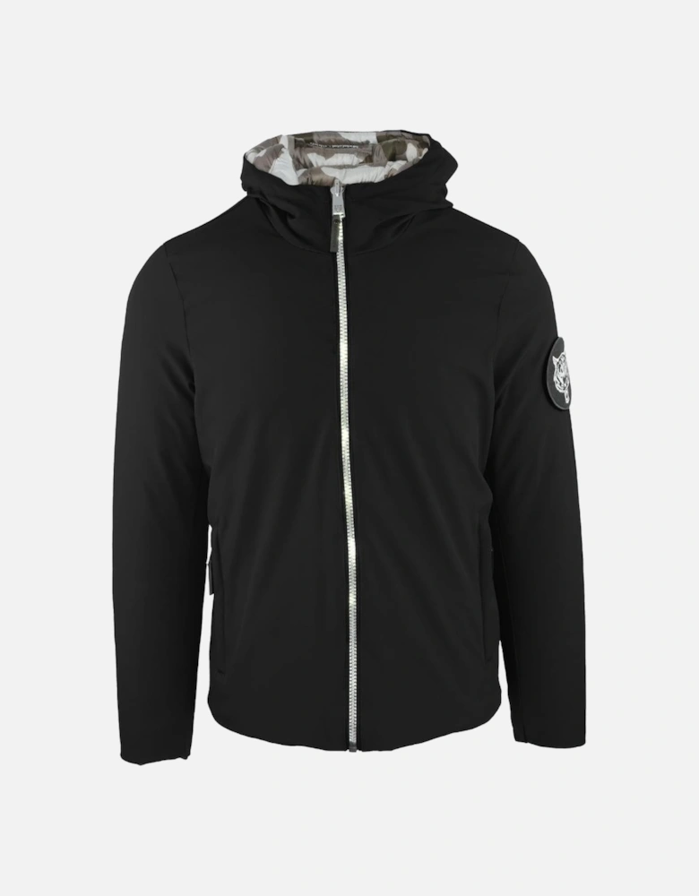 Plein Sport Padded Signature Logo Black Jacket