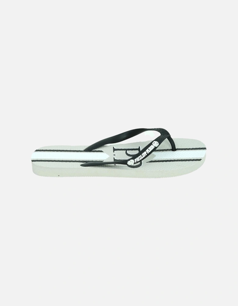 Pp Logo Grey Flip Flops