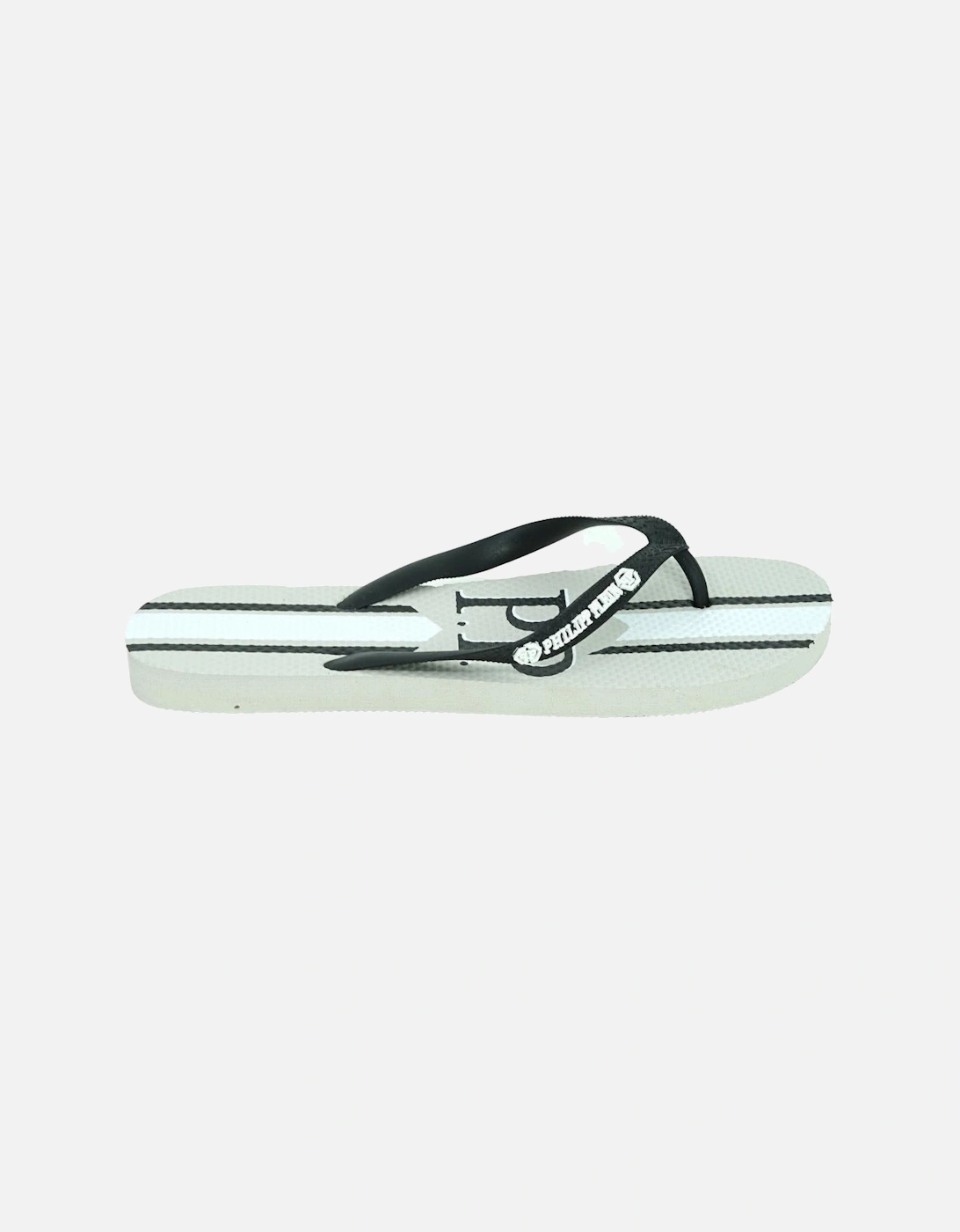 Pp Logo Grey Flip Flops, 5 of 4